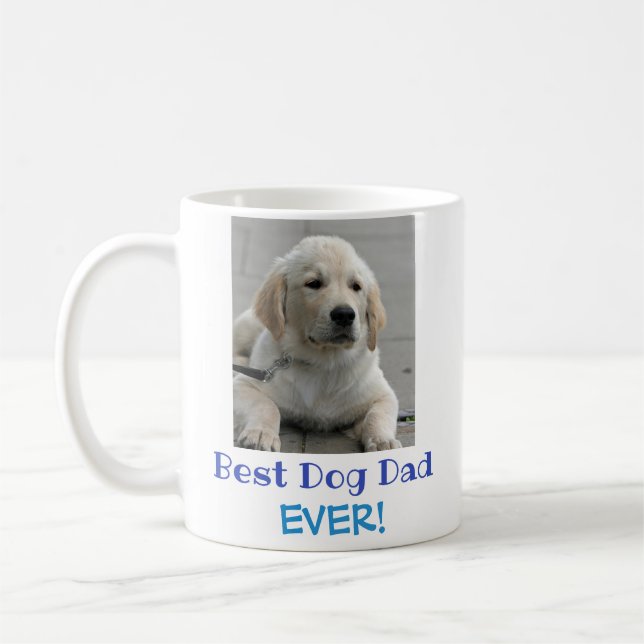 Best Dog Dad Ever Photo Coffee Mug (Left)