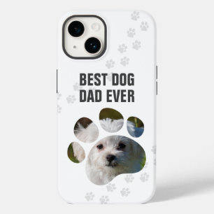 Best Dog Dad Ever Photo Paw Print Case-Mate iPhone 14 Case