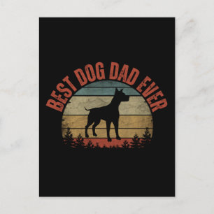 BEST DOG DAD EVER POSTCARD