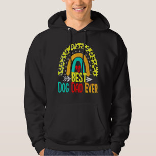 Best Dog Dad Ever Rainbow Daddy Papa Father s Day  Hoodie
