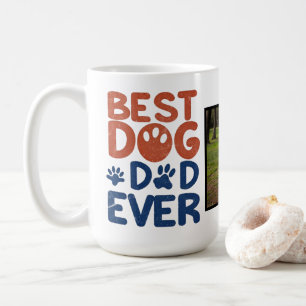 best dog dad ever retro personalized photo coffee mug