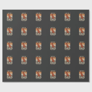 Best Dog Dad Ever Retro Silhouette Wrapping Paper