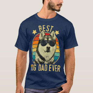 Best Dog Dad Ever Siberian Husky Fathers Day T-Shirt