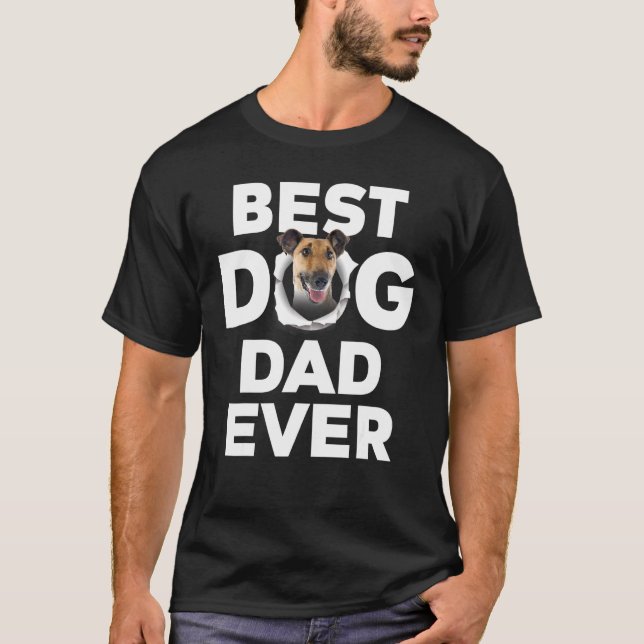 Best Dog Dad Ever Smooth Fox Terrier T-Shirt (Front)