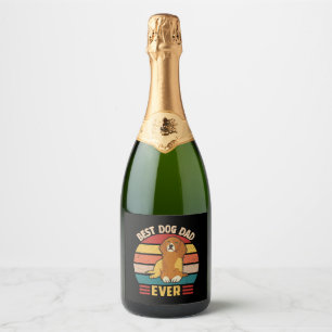 Best Dog Dad Ever Sparkling Wine Label