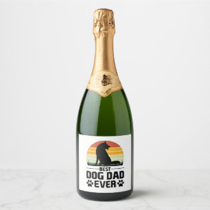 Best Dog Dad Ever T-Shirt 3 Sparkling Wine Label