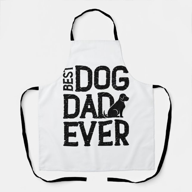 Best Dog Dad Ever T-Shirt Design (3) Apron (Front)