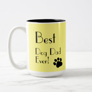 Best Dog Dad Ever Two-Tone Coffee Mug