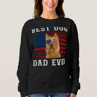 Best Dog Dad Ever Usa Flag Happy Father's Day Sweatshirt
