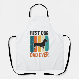 Best Dog Dad Ever Vintage Dachshund Shirt Design_1 Apron