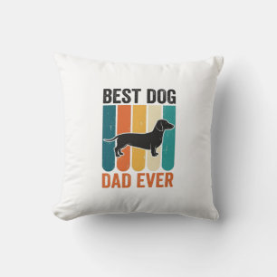 Best Dog Dad Ever Vintage Dachshund Shirt Design_1 Cushion