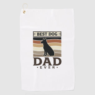 Best Dog Dad Ever Vintage Dog Lover Design_1 Golf Towel