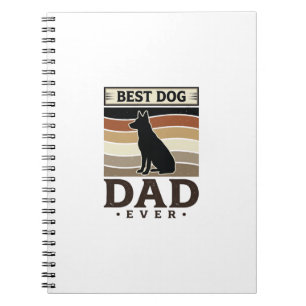 Best Dog Dad Ever Vintage Dog Lover Design_1 Notebook