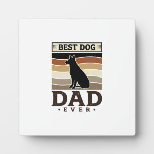 Best Dog Dad Ever Vintage Dog Lover Design_1 Plaque
