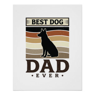 Best Dog Dad Ever Vintage Dog Lover Design_1 Poster