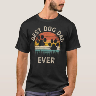 Best Dog Dad Ever Vintage Father's Day Dog T-Shirt