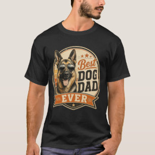Best Dog Dad Ever Vintage German Shepherd T-Shirt
