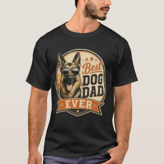 Best Dog Dad Ever Vintage German Shepherd T-Shirt