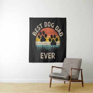 Best Dog Dad Ever Vintage Tapestry