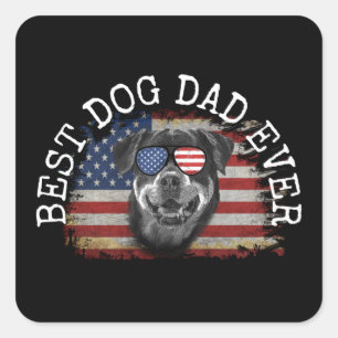 BEST DOG DAD EVERT-Shirt  Square Sticker