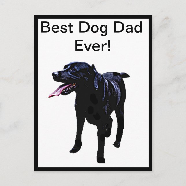 Best Dog Dad, Fathers Day, Postcard (Front)