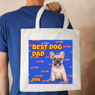 Best Dog Dad Gift – Custom Pet Photo Father’s Day Tote Bag