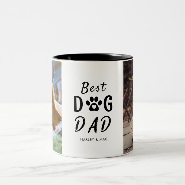 Best Dog Dad Gifts Two-Tone Coffee Mug (Center)