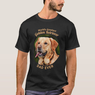 Best Dog Dad Golden Retriever Fathers Day T-Shirt