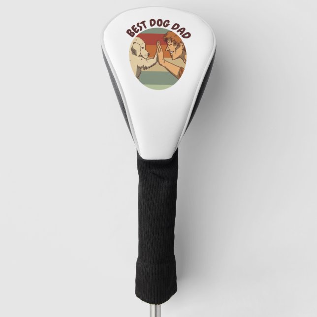 Best Dog Dad  Golf Head Cover (Front)