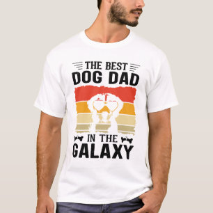 *Best Dog Dad in the Galaxy Digital Art T-Shirt