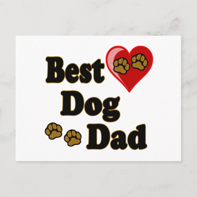 Best Dog Dad Merchandise Postcard (Front)