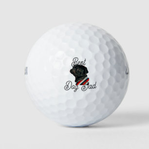 Best dog dad parents grandparents photo pet gray n golf balls