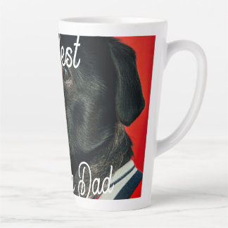 Best dog dad parents grandparents photo pet gray n latte mug