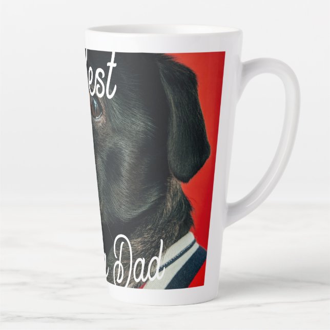 Best dog dad parents grandparents photo pet gray n latte mug (Right)