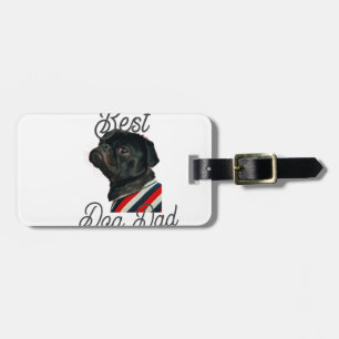 Best dog dad parents grandparents photo pet gray n luggage tag