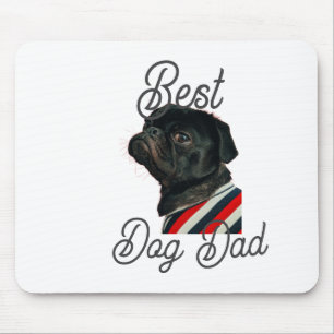 Best dog dad parents grandparents photo pet gray n mouse pad