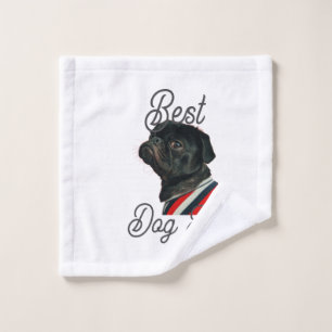 Best dog dad parents grandparents photo pet gray n wash cloth