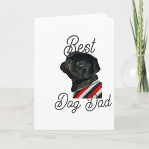 Best dog dad parents grandparents photo pet grey n card