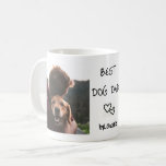 Best Dog Dad Personalised Pet Name 2 Photo Collage Coffee Mug<br><div class="desc">Cute best dog dad mug from dog personalised woth 2 pictures and pet name.</div>