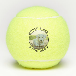 Best Dog Dad Personalised Photo Tennis Balls