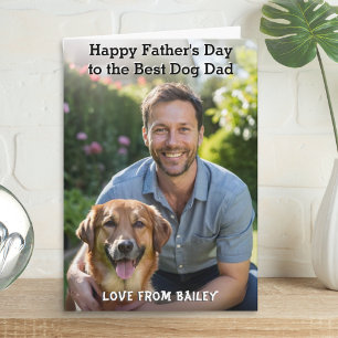 Best Dog Dad Personalized Pet Photo Father's Day Card