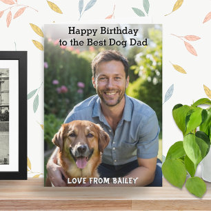 Best Dog Dad Pet Photo Happy Birthday Card
