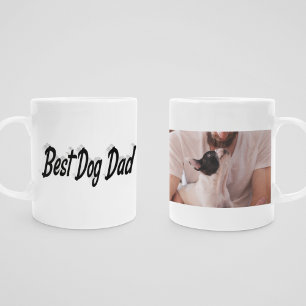 Best Dog Dad Photo Black text Coffee Mug