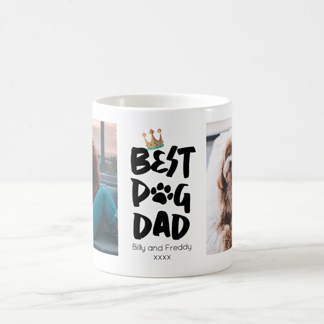 Best Dog Dad Photo   Coffee Mug (Center)