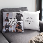 Best Dog Dad | Photo Collage Cushion<br><div class="desc">This gorgeous photo collage dog Dad pillow,  is perfect for Fathers day and birthdays. The pillow features 4 of your favourite photos,  a heart and the template text 'BEST DOG DAD'. All font styles and colours can be changed by clicking on the customise further link after personalising.</div>