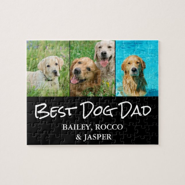 Best Dog Dad Photo  Jigsaw Puzzle (Horizontal)