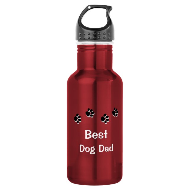 Best Dog Dad Water Bottle (Front)
