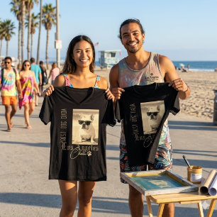 Best Dog Dada Custom Photo Los Angeles Black T-Shirt