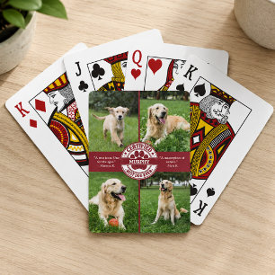 Best Dog Ever 4 Photo Collage Playing Cards