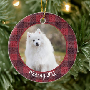 Best Dog Ever and Name Christmas Pet Gift  Ceramic Ornament